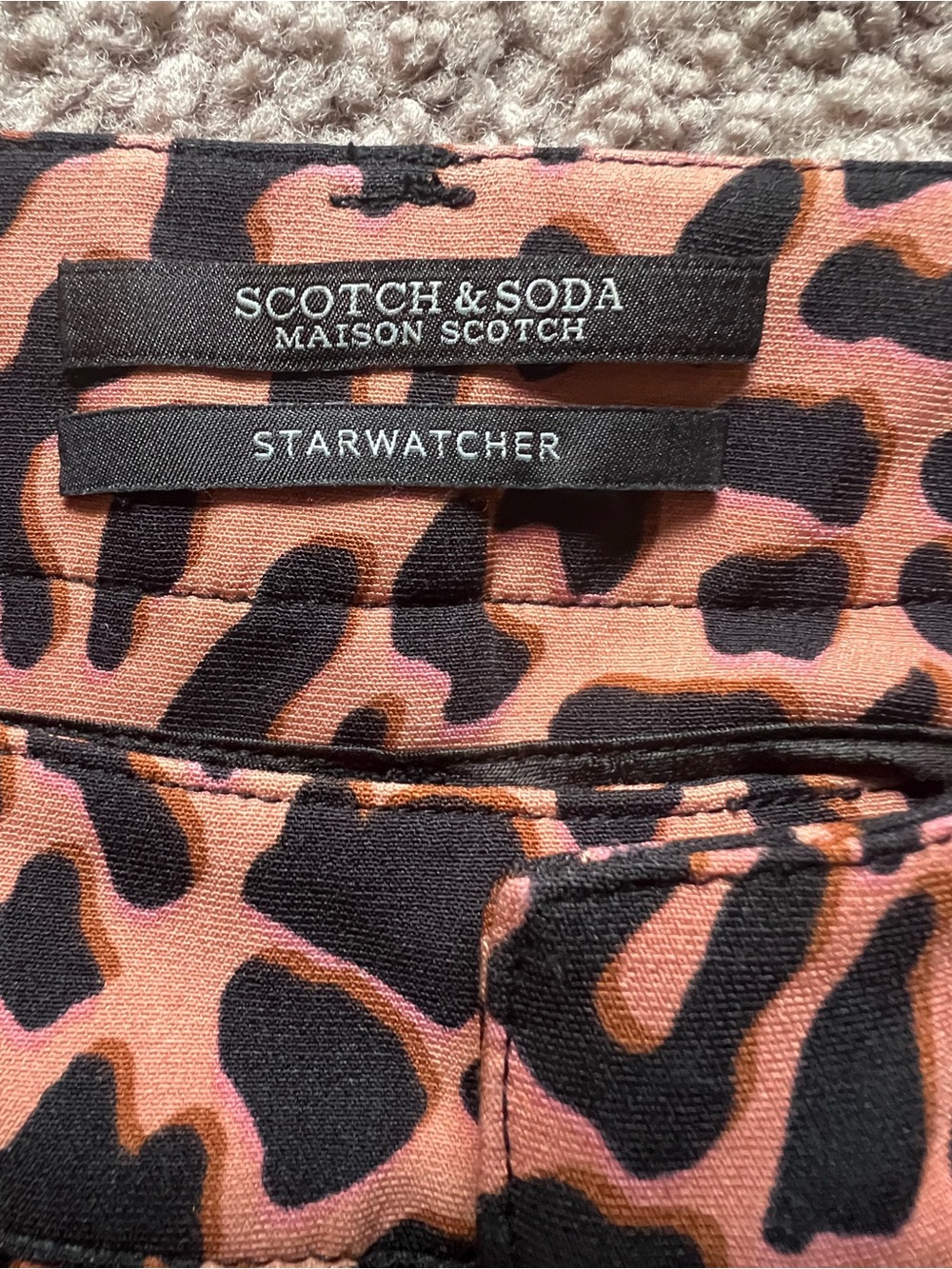 Scotch & Soda Maison Scotch Starwatcher Leopard Print Wide Leg Pants XS - Picture 4 of 14